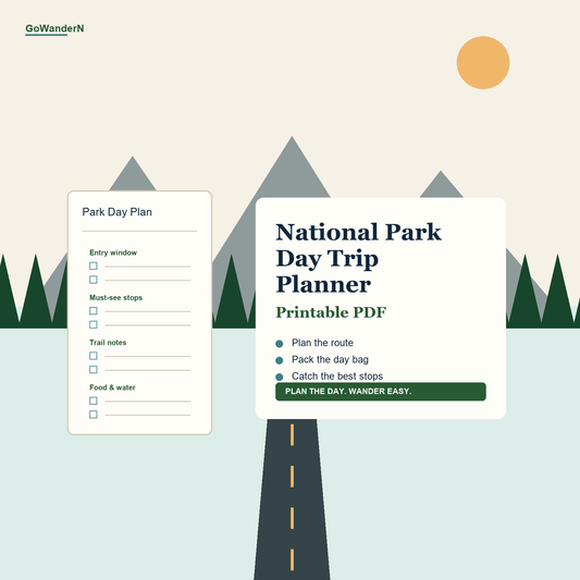 National Park Day Trip Planner Printable